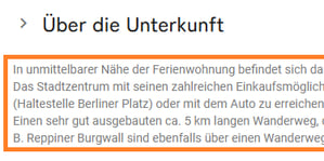 Unterkunft - Beschreibungstexte3