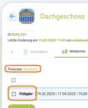 Unterkunft - Mietpreise - Preisraten4