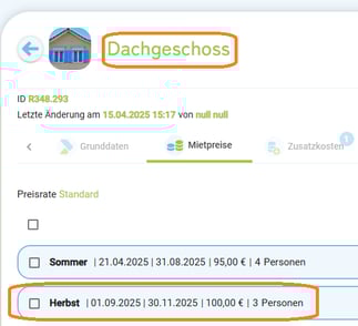 Unterkunft - Mietpreise kopieren in alle Unterkünfte mit der gleichen Saison und neuem Zeitraum kopieren3