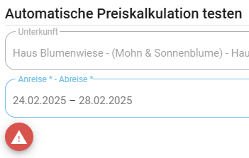 Unterkunft - Test Preisberechnung5